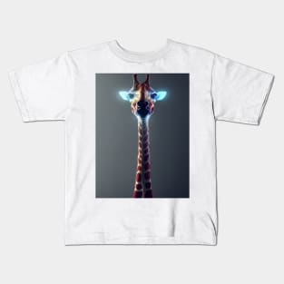 Giraffe ears light up when you talk about them, neon Kids T-Shirt